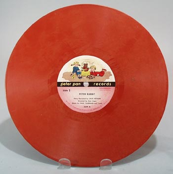 Red Peter Pan record Peter Rabbit narrated by Jack Arthur,