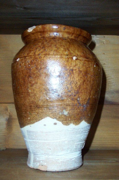 Turkish Glazed Clay Jug