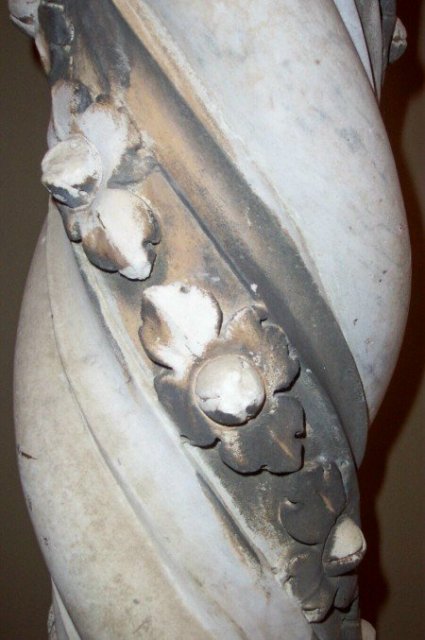 XIX Century French White Marble Pedestal
