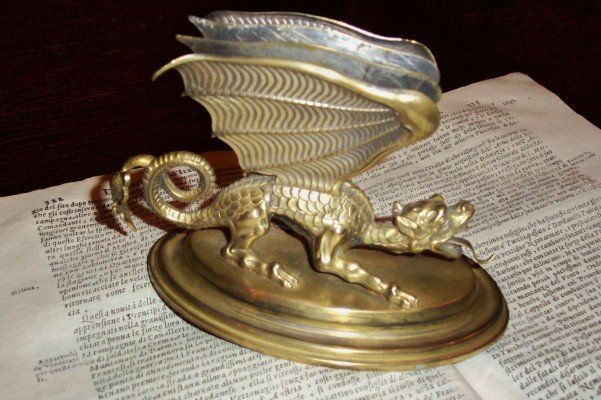 XIX Century Bronze Letter Holder