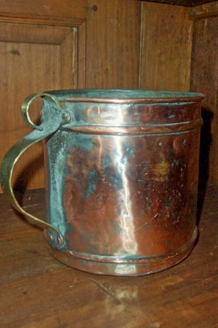 Copper Plated Tin Pot with Handle