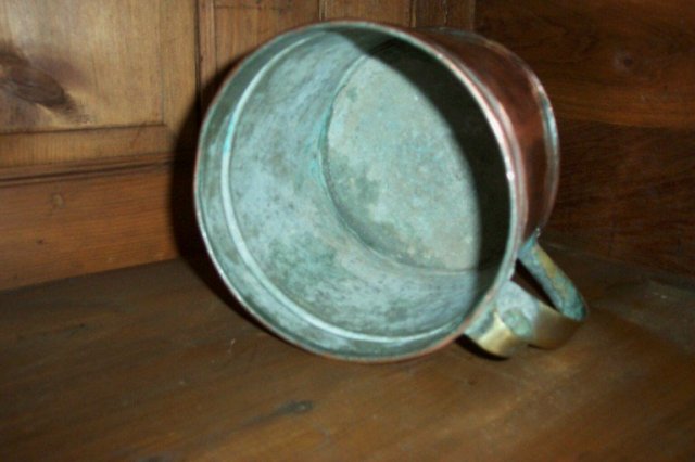 Copper Plated Tin Pot with Handle