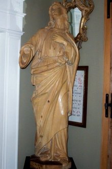 XIX Century Wood Carved Sculpture of St. John the Evangelist