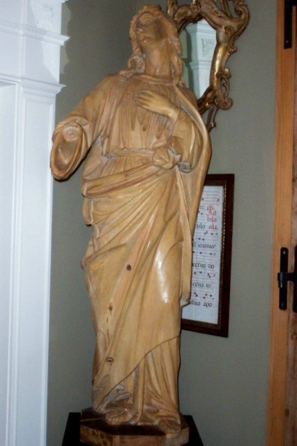 XIX Century Wood Carved Sculpture of St. John the Evangelist