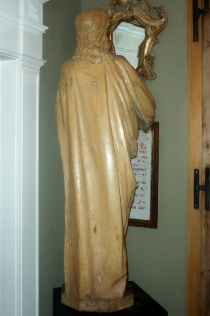 XIX Century Wood Carved Sculpture of St. John the Evangelist