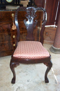 Pr. English Chippendale Style Side Chairs
