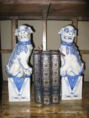 Pr. Chinese Blue and White Dogs
