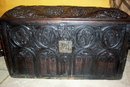 XVIII Century French Oak Gothic Trunk