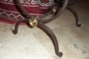 Iron and Marble Top Side Table