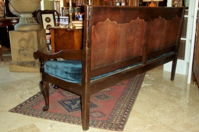 XVIII Century English Oak Queen Anne Bench