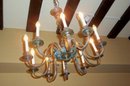 Ten-Light Bronze Chandelier