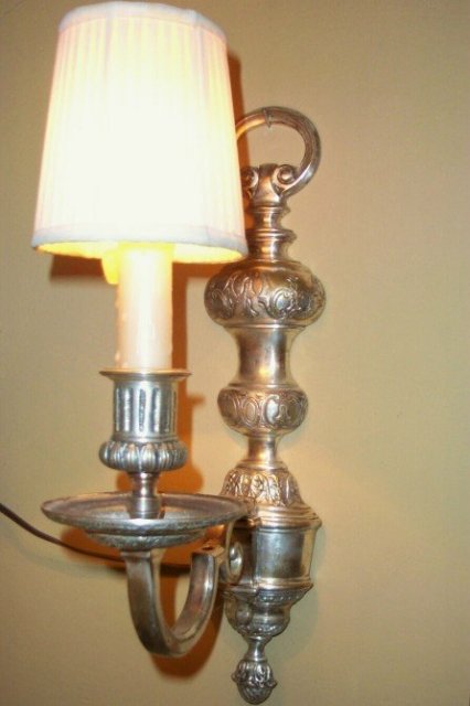 Silverplated Wall Sconce