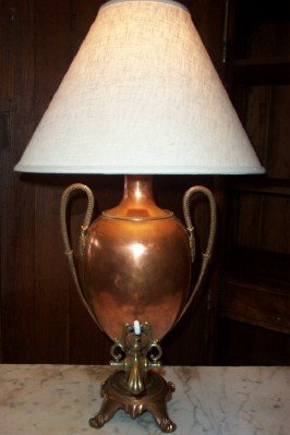 1880's Copper Kettle Lamp