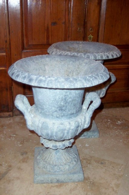 Pr. XIX Century Tin Urns