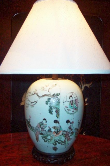 Pr. Chinese Porcelaine Lamps
