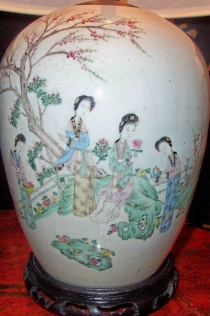 Pr. Chinese Porcelaine Lamps