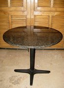Mid Century Round Granite Top Table