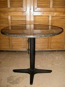 Mid Century Round Granite Top Table