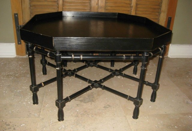 XX Century Tray Top Ebonized Coffe Table