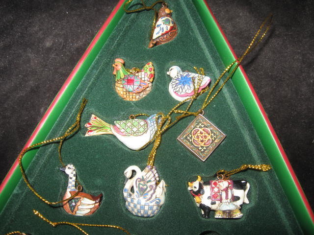 Jim Shore TWELVE DAYS of CHRISTMAS- 12 Ornaments Boxed New
