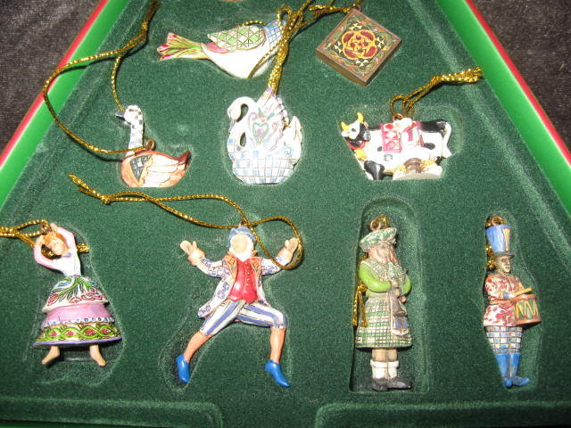 Jim Shore TWELVE DAYS of CHRISTMAS- 12 Ornaments Boxed New