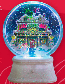 Hallmark 2011 2011 Hallmark DANCING LIGHTS Christmas Snow Globe HOLIDAY HOUSE