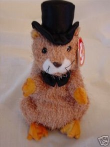 New Ty Beanie Babies PUNXSUTAWN-e PHIL 2004 Punxsutawney Ground Hog Beanie Baby