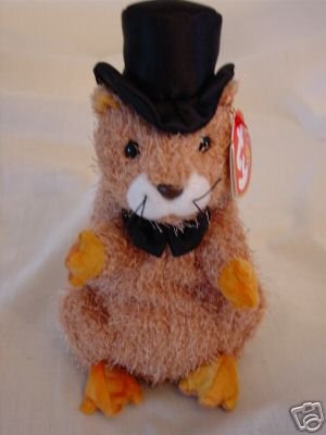 New Ty Beanie Babies PUNXSUTAWN-e PHIL 2004 Punxsutawney Ground Hog Beanie Baby