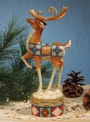 Jim Shore HOLIDAY MAGIC (Lodge REINDEER Prancing) Christmas Figurine
