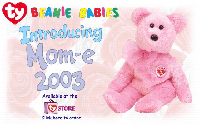 MOM-e 2003 Ty Exclusive Beanie Baby Bear Mother's Day