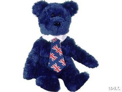 UK POPS Ty Beanie Baby Bear UK Exclusive