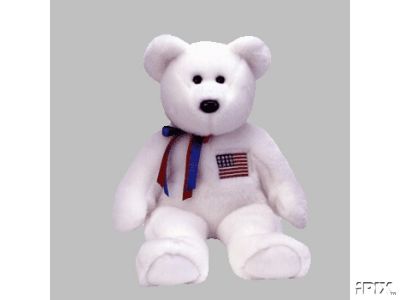 New LIBEARTY Ty Beanie BUDDY Patriotic USA Bear