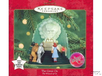 THE GREAT OZ Hallmark 2000 Wizard of OZ Christmas Ornament~Lights