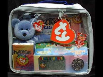 Ty CLUBBY II (2) Platinum Membership Kit Bear in Sealed Case