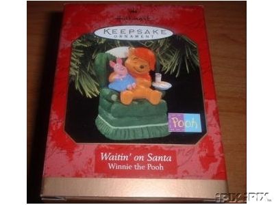 WINNIE the POOH: Waitin on Santa Hallmark 1997 Ornament