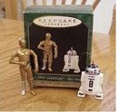 STAR WARS:C-3PO & R2-D2, 2 Mini Hallmark 1997 Ornaments