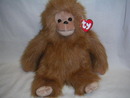 TANGO Ty Plush Classic Furry Brown Monkey Retired