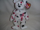 TY GLORY Patriotic Beanie Baby Bear USA