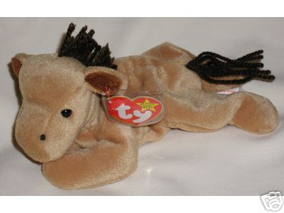 DERBY Ty Beanie Baby Coarse Mane Horse No Star