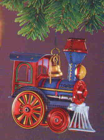 Hallmark 1982 Tin LOCOMOTIVE Ornament