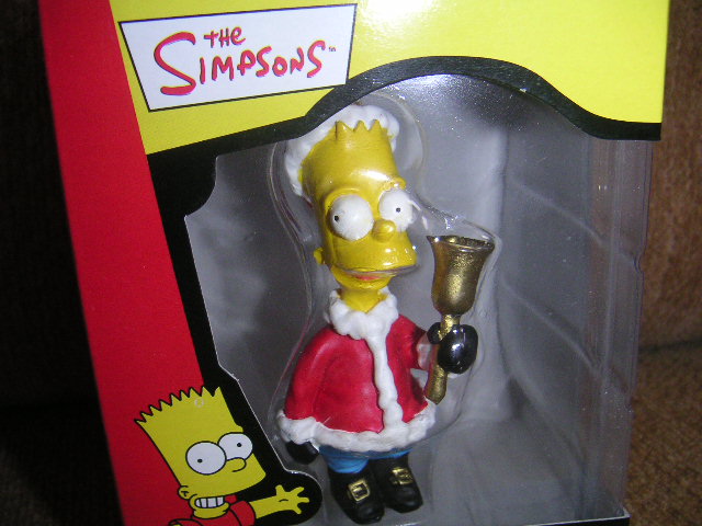 The SIMPSONS Santa Bart with Bell Christmas Ornament