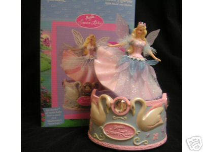 BARBIE SWAN LAKE Figurine MUSIC BOX with Motion