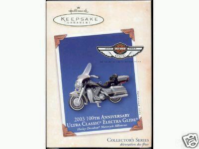 HARLEY DAVIDSON Electra Glide Motorcycle 100th Ann Hallmark 2003 Ornament