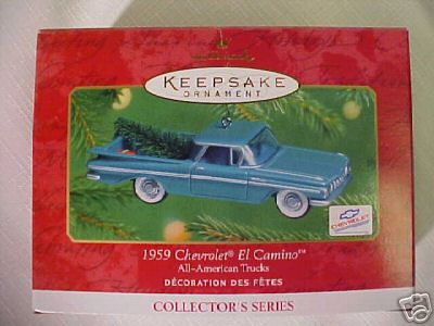 1959 CHEVY EL CAMINO Truck Hallmark 2001 Ornament