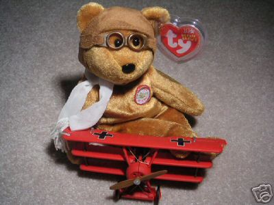 RARE!! Ty BROWN BEARON Baron Beanie Baby Bear