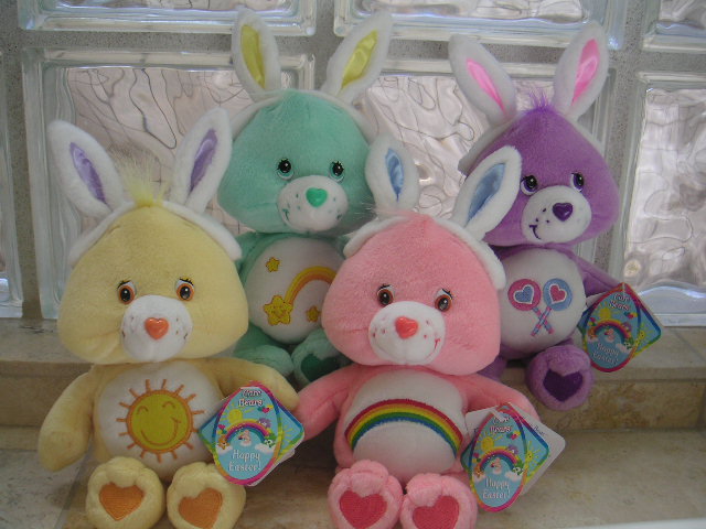 4 EASTER Bears CARE BEAR Bunnies 8