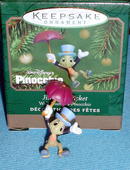 JIMINY CRICKET Ornament 2001 Hallmark Disney Pinocchio