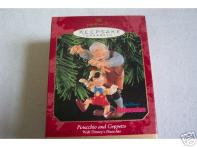 Hallmark 1999 Disney's PINOCCHIO & GEPPETTO Keepsake Ornament