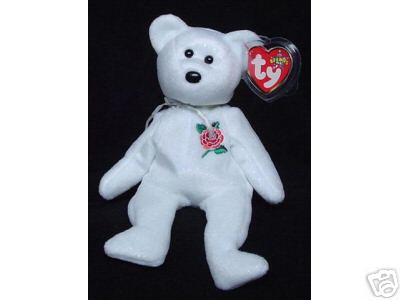 Ty ROSE Beanie Baby Bear UK Exclusive