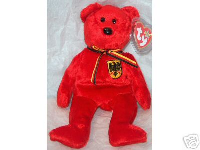 GRAF VON ROT Ty Beanie Baby German Exclusive Bear Germany